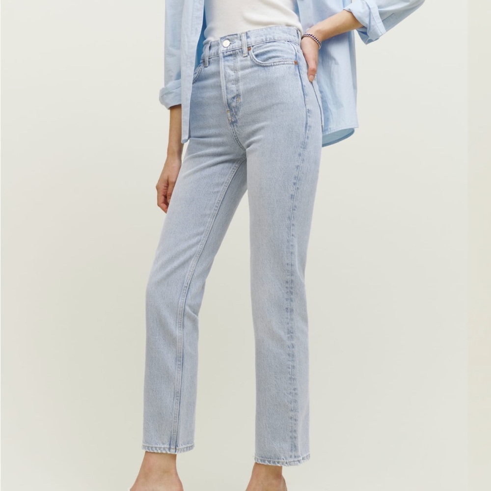 Cynthia High Rise Straight Jeans size 28 color TAHOE